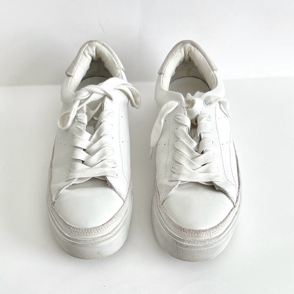 AllSaints Trish Leather Platform Sneakers - Picture 3 of 6